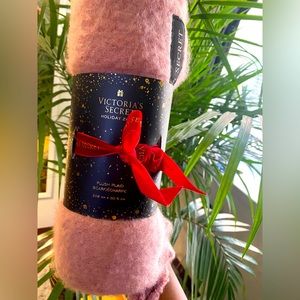 Pink plush scarf